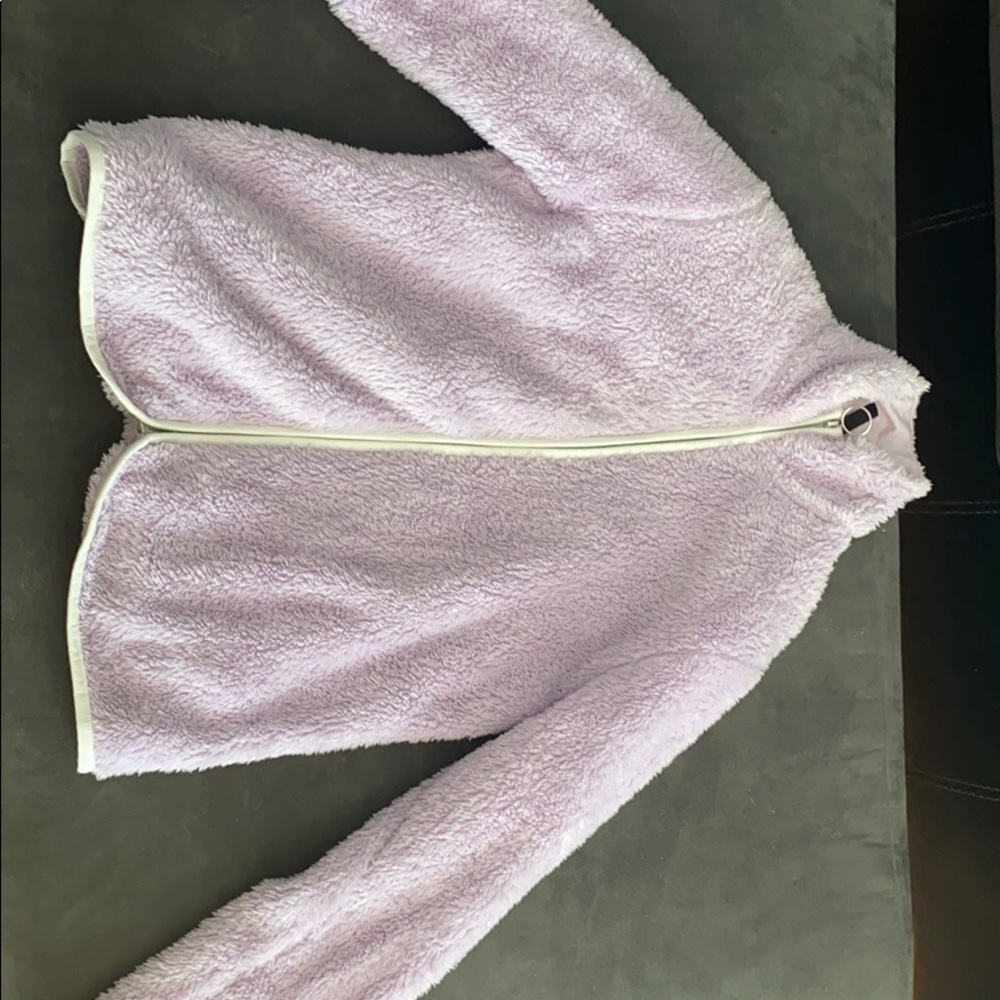 100% Polyester Purple fur Sweater/ Jacket